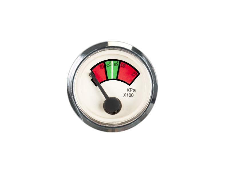 BOURDON TUBE SPRING TYPE FIRE EXTINGUISHER PRESSURE GAUGE